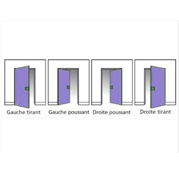 Montant coloris chêne anthracite gauche poussant avec gache