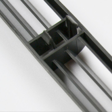 Grille aération clipsable grise