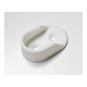 Support blanc pour tube penderie
