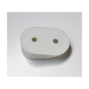 Support blanc pour tube penderie