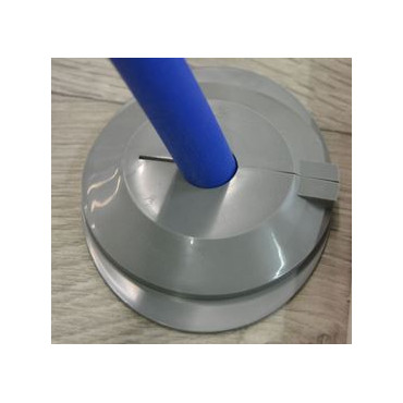 Cache base tuyau gris Diam. 18 mm