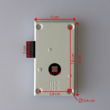 Serrure de porte en applique gauche