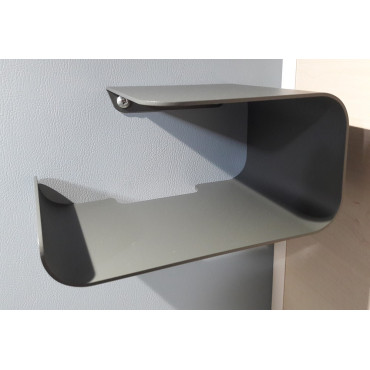 Chevet suspendu droit métal gris