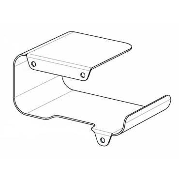 Chevet suspendu droit métal gris