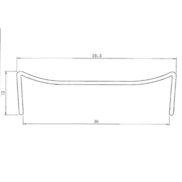 PROFIL U 37X13  BLANC L4200