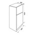 Réfrigérateur 2 portes inox Glem