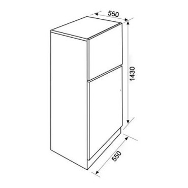 Réfrigérateur 2 portes inox Glem