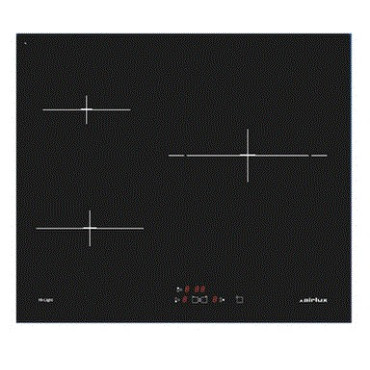 Table vitrocéramique noire 3 zones sensitive