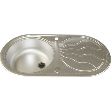 Evier égouttoir inox 850mm x 450mm