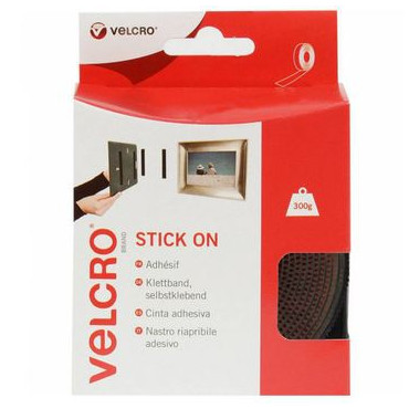 Bande de velcro noir longueur 2.50m