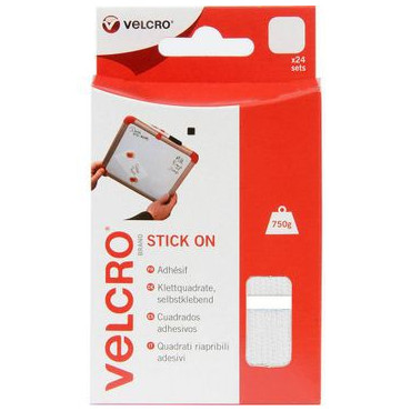 Carré de velcro blanc largeur 25mm