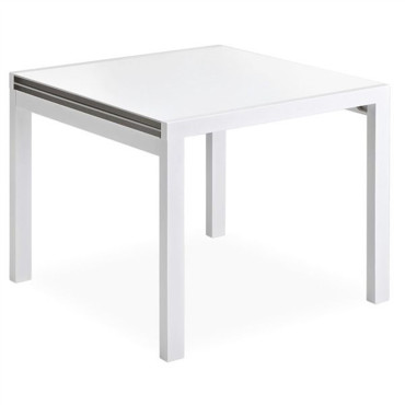 Table à rallonge blanc 800x800mm