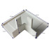 Cache angle blanc intérieur de fenêtre