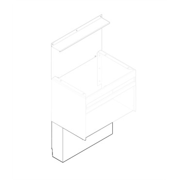 Cache tuyau meuble sous vasque 590x173,5x397