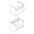 Corps de meuble sous vasque 594x406x440
