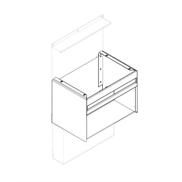 Corps de meuble sous vasque 594x406x440