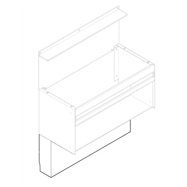 Cache tuyau meuble sous vasque 890x173,5x397