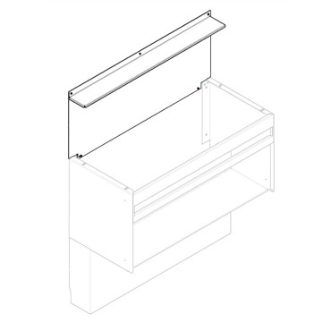Crédence meuble sous vasque 898x100x399,5
