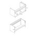 Corps de meuble sous vasque 894x406x440