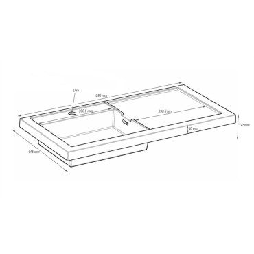 Vasque 898x415x145