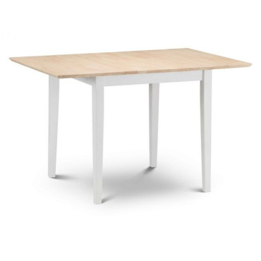 Table à manger extensible bois et ivoire