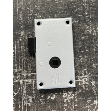 Serrure de porte grise en applique gauche
