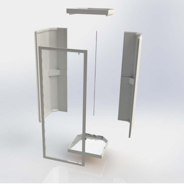Cabine de douche 75x75 carrée