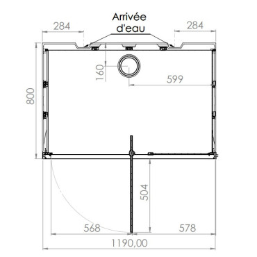Cabine de douche 120x80