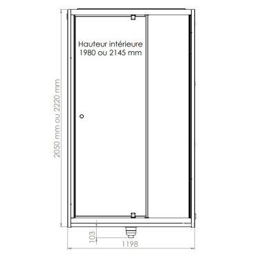 Cabine de douche 120x80