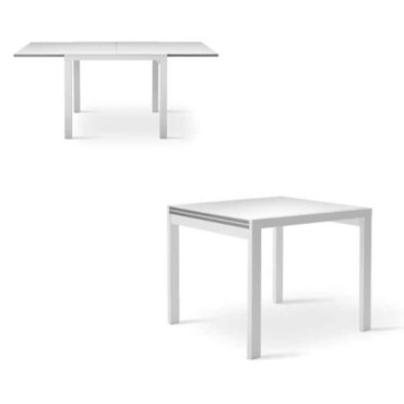 Table à rallonge cashmere brillant 800x800mm