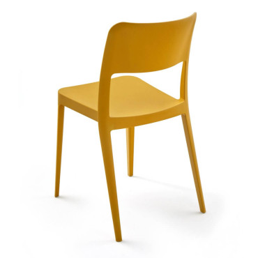 Chaise GUM Jaune ocre- Structure moulée en polypropylène