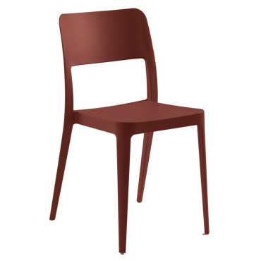 Chaise GUM rouge bulgare-structure moulée en polypropylène