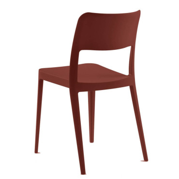 Chaise GUM rouge bulgare-structure moulée en polypropylène
