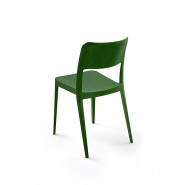 Chaise GUM vert foncé-Structure moulée en polypropylène