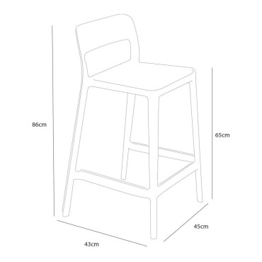 Tabouret bas GUM Polipropylène Rouge bulgare