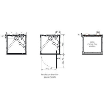 Cabine de douche 80x80 BLANCHE