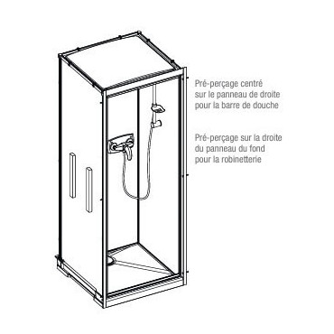 Cabine de douche 80x80 BLANCHE