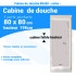 Cabine de douche 80x80 BLANCHE