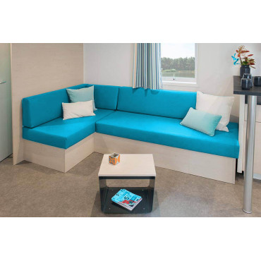 HOUSSE SIMILI CUIR Turquoise