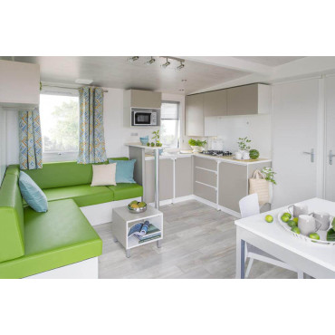 HOUSSE SIMILI CUIR Vert anis