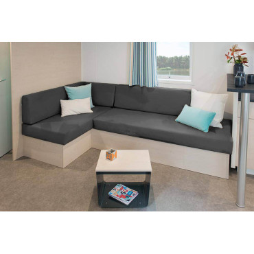 HOUSSE SIMILI CUIR Gris anthracite