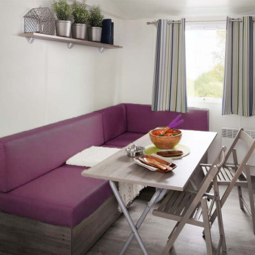 HOUSSE SIMILI CUIR Prune