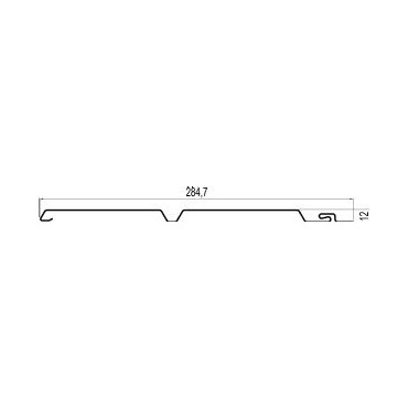 Lame de bardage PVC blanc 3758x250x12mm