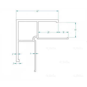 Profil finition PVC blanc clipsable L2.60m