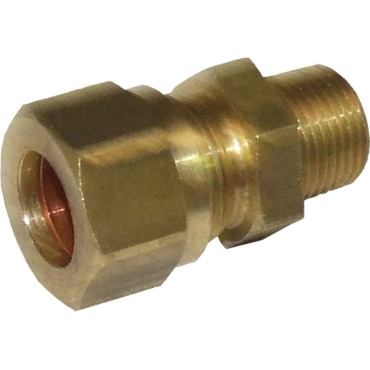 Raccord mâle conique à compression laiton 15 mm x 3/8" BSP