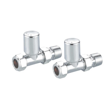 Robinets de radiateur droits 15 mm anthracite (la paire)