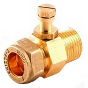 Prise de pression en ligne 1/2" mâle vers 22 mm