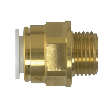 Raccord droit 15 mm x 1/2" BSP mâle laiton DZR JG Speedfit