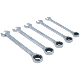Jeu de 5 clés mixtes à cliquet Laser Tools 10-15 mm