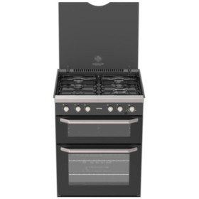 Cuisinière Thetford Cocina gaz noire avec couvercle en verre